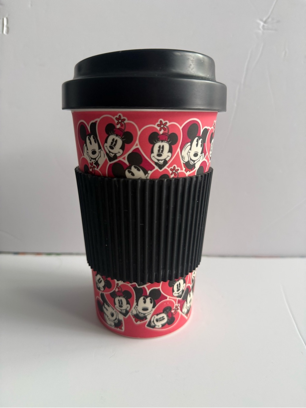 Mickey & Minnie Mouse Disney Reusable Mug Bamboo Travel Mug Tumbler-New